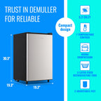 DEMULLER Upright Freezer with 7 Adjustable Thermostat Stand-up Single Door Freezers Black