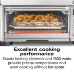 Hamilton Beach Professional Sure-Crisp Air Fryer Toaster Oven Combo with 6-in-1 Functionality, Stainless Steel