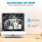 Countertop Dishwasher,Portable Dishwasher Countertop,6 Programs Portable Dishwasher with Touch Control & Air-Drying Function,2 in 1 Tabletop Dishwasher for Home,Apartments