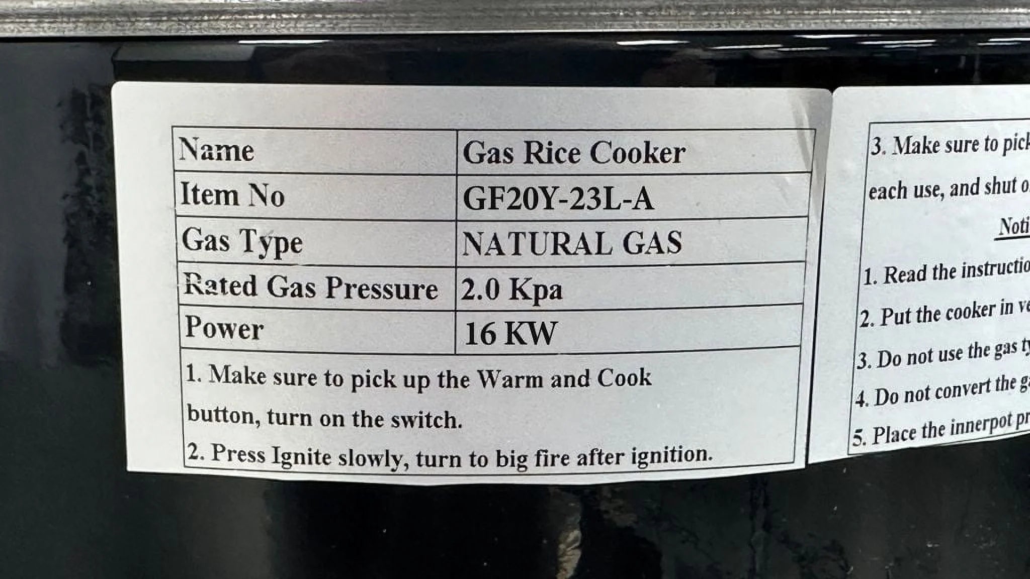 23L Commercial Gas Rice Cooker, 1600W Restaurant Rice Cooker, Natural Gas Rice Cooker