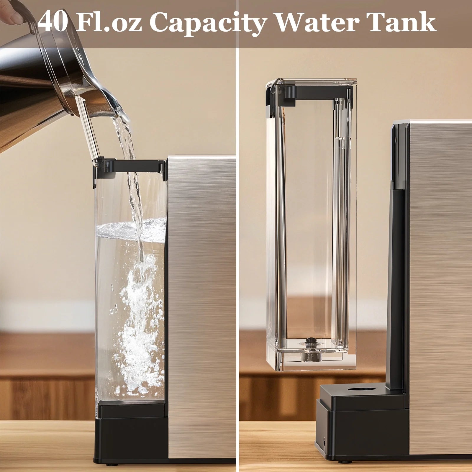 Espresso Machine 20 Bar, Rapid Cold Brew, Stainless Steel Coffee Machine with 40oz Removable Water Tank for Cappuccino, Latte, Silver