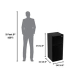Conserv 19in BLACK Compact 2 Door Refrigerator 4.5cf Reversible Door 110V