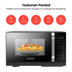 Chefman Microcrisp 1.1 cu. ft. Countertop Microwave Oven + Crisper, 1800 Watts - Black