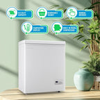 DEMULLER 4.0 Cu. ft Chest Freezer Small Freezer with Top Open Door Freestanding Black