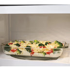GE JVM6175SKSS 1.7 Cu. Ft. Over-the-Range Sensor Microwave Oven Stainless Steel Bundle with Deco Chef Pair of Red Heat Resistant Oven Mitt and 3 YR CPS Enhanced Protection Pack