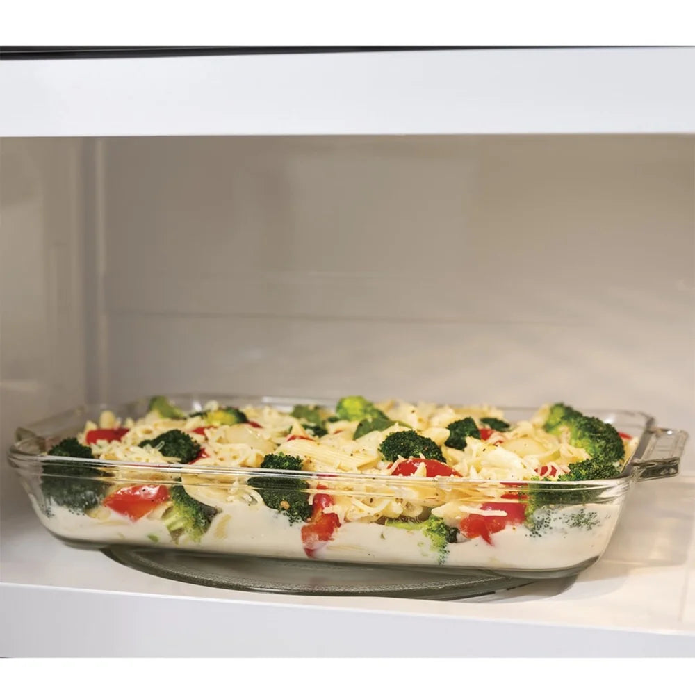 GE JVM6175SKSS 1.7 Cu. Ft. Over-the-Range Sensor Microwave Oven Stainless Steel Bundle with Deco Chef Pair of Red Heat Resistant Oven Mitt and 3 YR CPS Enhanced Protection Pack