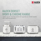 Haden Dorset 2 Slice Wide Slot Stainless Steel Toaster, Cedar Green/Chrome