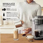 Restored Keurig KCK84NK K-Cafe C Single Serve K-Cup Pod Coffee, Latte and Cappuccino Maker, Nickel (Refurbished)