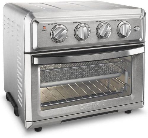 Air Fryer + Convection Toaster Oven by Wangxin, 7-1 Oven with Bake, Grill, Broil & Warm Options, Stainless Steel, TOA-60