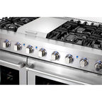 48" Freestanding Double Oven Gas Range, 6 Sealed Gas Burners, Convection Oven