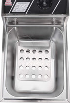 ZOKOP 6L Electric Deep Fryer, Kitchen Frying Machine, Countertop Stainless Steel French Fryer W/Basket, 2500W