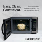 Farberware Professional 1.2 Cu. Ft. 1000-Watt Microwave Oven with Sensor Cooking, Stainless Steel/Black Body Wrap