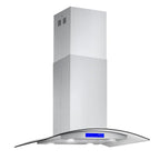 Cosmo 30 in. Ducted Island Range Hood in Stainless Steel with LED Lighting and Permanent Filters