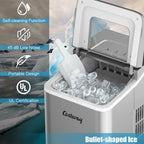 Costway Portable Ice Maker Machine Countertop 26Lbs/24H Self-cleaning w/ Scoop Green