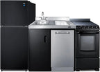 80" Wide All-In-One Kitchenette with Range and Dishwasher