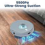 AIRROBO L50+ Robot Vacuum and Mop Cleaners Self-Empty with Ultrasonic Carpet Detection,5500Pa Suction, 75 Days Hands-Free, 180min Long Runtime with Smart Control