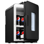 15L/21 Can Mini Fridge for Bedroom Refrigerator Cooler&Warmer, AC/DC, 1 Door, 11.8"Width, Black, New
