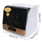 Countertop Dishwasher, 3 Washing Modes, Time-Saving, 800W Compact Dishwasher for Household 110V