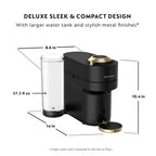 Nespresso Limited-Edition Vertuo Pop Coffee and Espresso Maker by Breville, Matte Black Gold