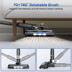Lazyswan Cordless Vacuum Cleaner 35KPA Self-Standing Stick Vacuum 50min 400W Vac for Home Pet Hair Car Carpet Hardwood Floor, Black