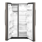 GE 36 Inch Counter Depth Freestanding Side by Side Refrigerator-Slate (GZS22IMNES)