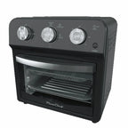 12.5 Quart Air Fryer Convection Toaster Oven, 1500W, 4 Cooking Modes, 7-in-1 Multifunction with Roast, Bake, Grill, Broil, Toast, Dehydrate, Defrost, Stainless Steel, Black