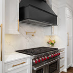 Akicon 48 Inch Range Hood Insert, Stainless Steel 8" Ducted Insert/Built-in Kitchen Vent Hood with 1200 CFM Suction, Dimmable LED Lights and Dishwasher Safe Filters, 4 Speed-Cool White