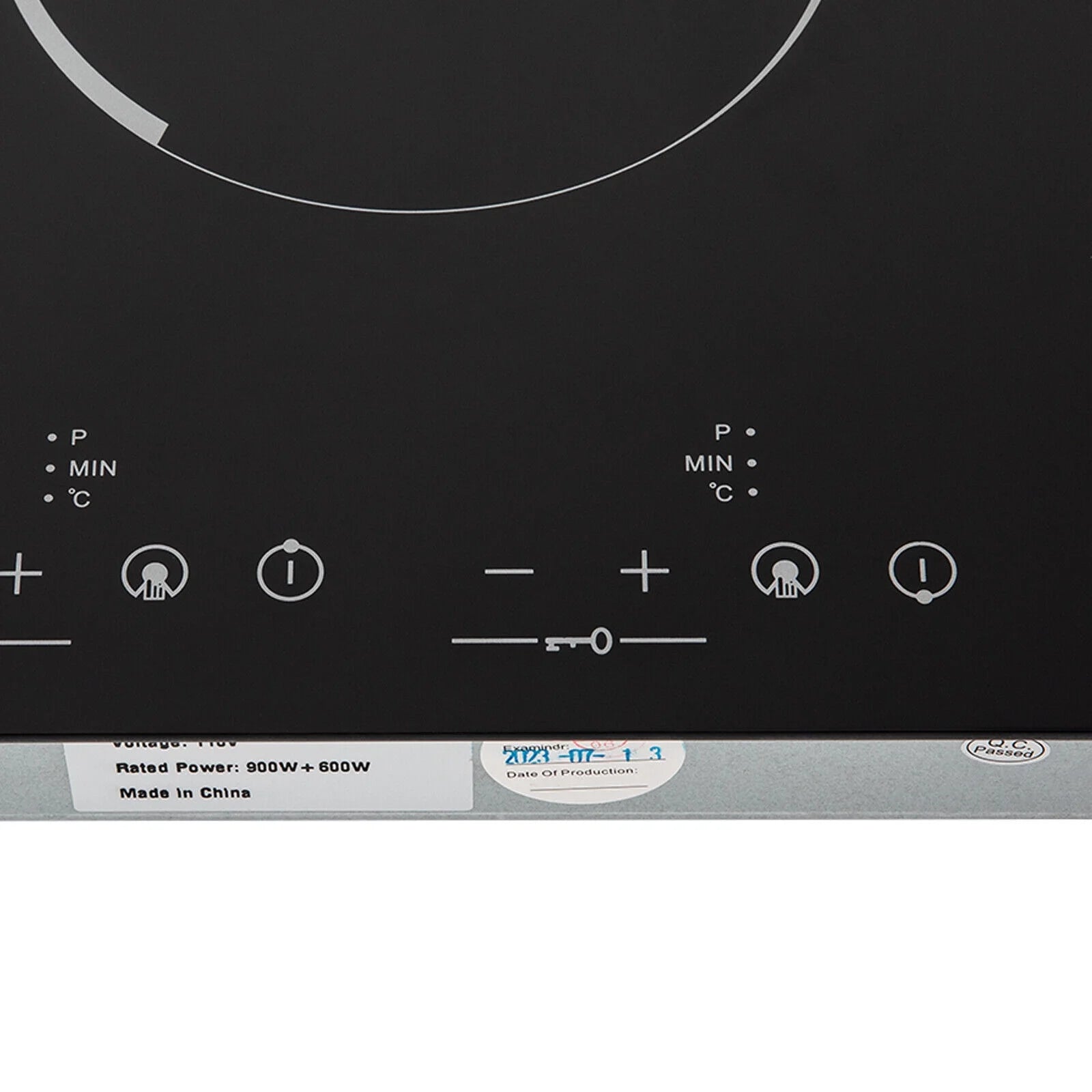 Miumaeov Commercial Electric Ceramic Cooktop 2 Burners Cooking Stove Touch Control Cooker 1500W 140-482?��F
