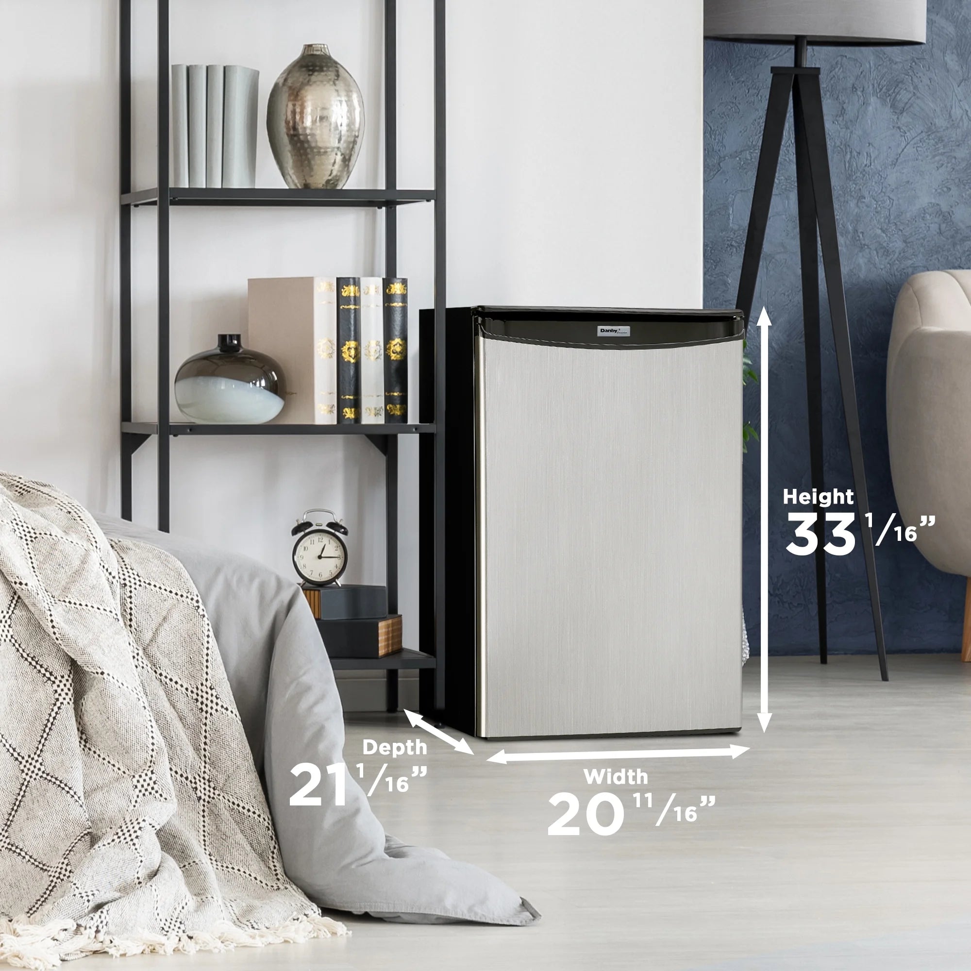 Danby 4.4 cu. ft. Compact Fridge in Stainless Steel (DAR044A4BSLDD)