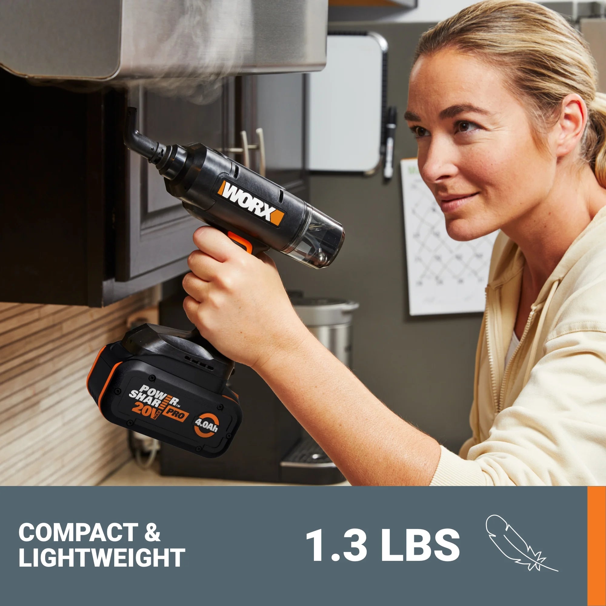 Worx WX770L 20V SteamStorm�?Battery Powered Cordless Handheld Steam Cleaner