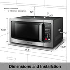 Toshiba MLEM16PST 1.6 Cu. Ft. Microwave with Inverter Technology, Stainless Steel