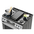 Midea 30-In Slide-In Gas Range with Wi-Fi Connectivity and Fan Convection, Stainless Steel, MGS30S2AST