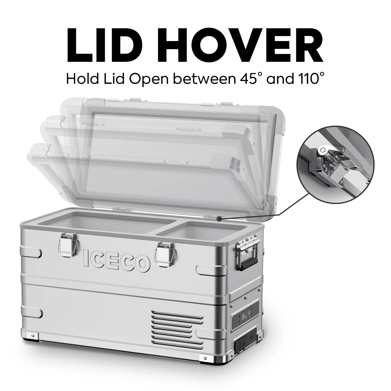 APL35 Aluminum Dual Zone 37QT Portable Refrigerator Silver