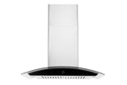 Hauslane|Chef Series WM-639 30-inch Wall Mounted Range Hood | Contemporary Design Professional Suction | Dishwasher Safe Baffle Filters, 3 Speed Settings, Touch Control Panel