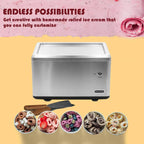 Whynter ICR-300SS Portable Instant Automatic Compressor Ice Cream Maker Frozen Pan Roller in Stainless Steel