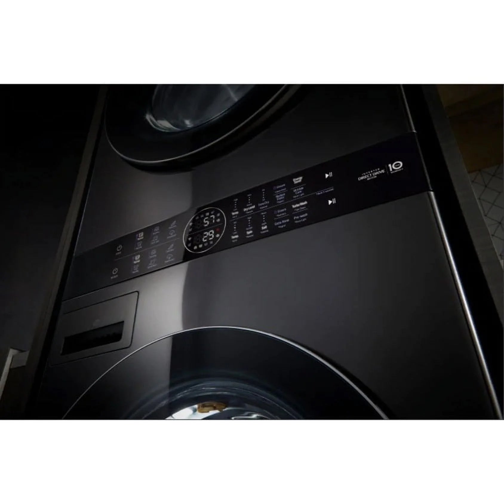 LG WKE100HVA 4.5/7.4 Cu. Ft. Smart Front Load WashTower - Graphite Steel
