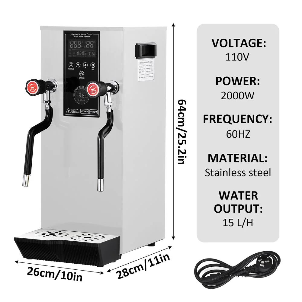 Commercial Coffee Milk Frother, 110V Automatic Frother with 12L Capacity for Restaurants (Black)