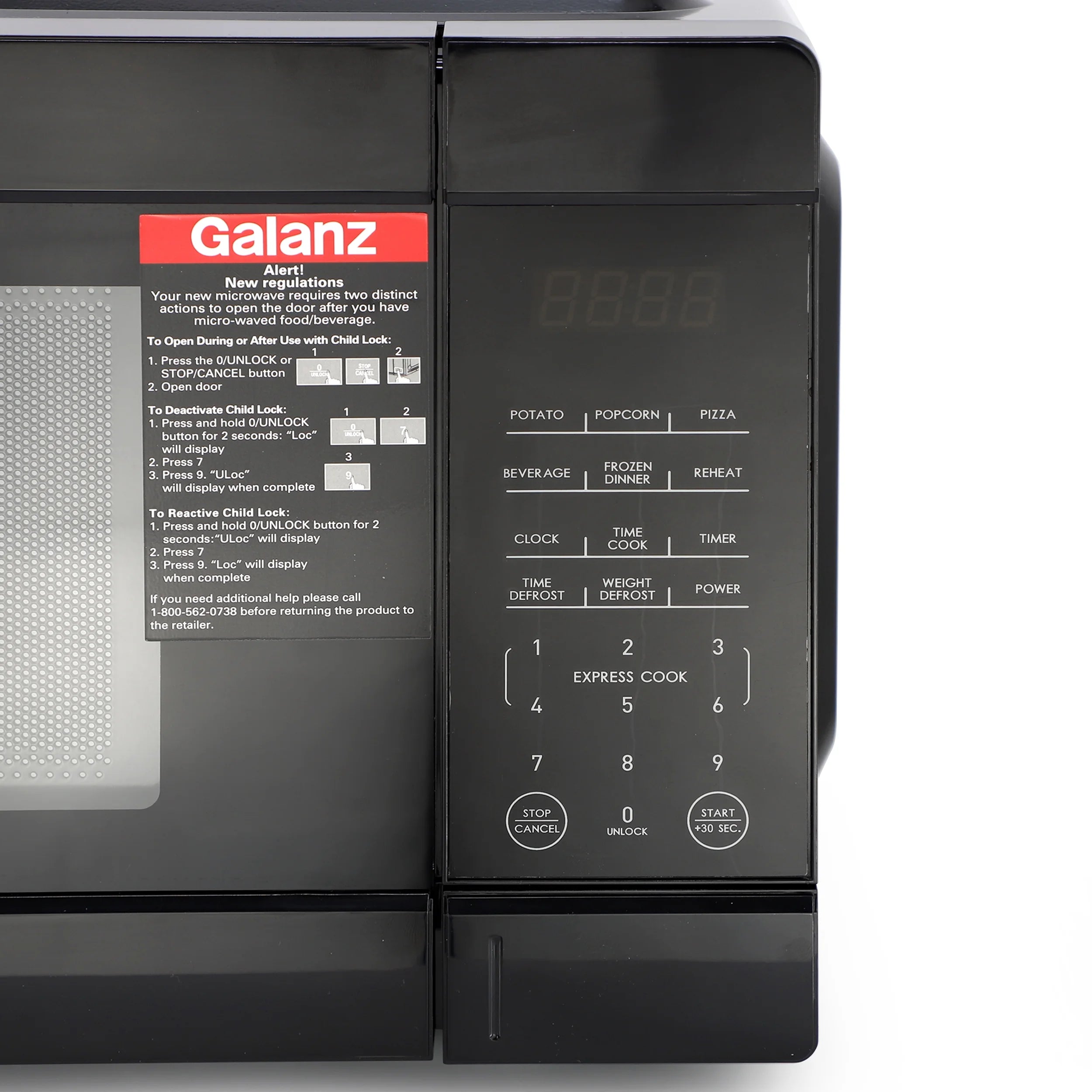 Galanz 1.1 Cu Ft. 1000 Watt Counter Top Microwave Oven in Black