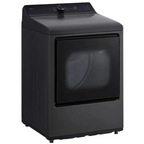 LG 27 Inch Rear Control Gas Dryer with 7.3 cu ft. Ultra Capacity, AI Sensor Dry, Quiet Operation in Black DLG8201L