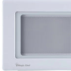 Open Box Magic Chef 0.9 Cubic Feet 900 Watt Stainless Microwave Oven, White