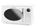 Nostalgia Retro Microwave Oven - 0.7 Cu Ft & 700-Watt Countertop Microwave with Glass Turntable, Child Safety Lock, 8 Auto-Cook Programs & Digital Clock - Aqua