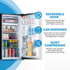 Newair 3.3 Cu. Ft. Compact Mini Refrigerator with Freezer in Black - NRF033BK00
