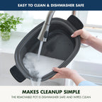 GreenPan 6-Quart, 14-in-1 Slow Cooker, Family Size, Ceramic Nonstick, Dishwasher Safe Parts, Black