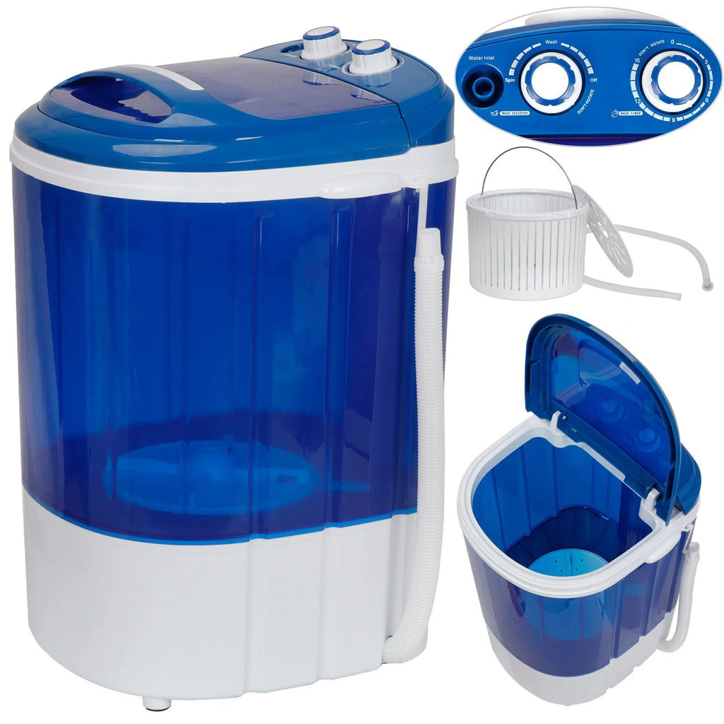 Veado Portable Mini Laundry Washer | 9lbs Capacity Compact Washing Machine | Ideal for Dorm Rooms, Apartments & RVs | Space-Saving Semi-Automatic Laundry Solution