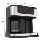 Savour Dual Coffee Maker, 12-Cup and K-Cup Single Serve Coffee Machine, Black