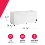 Frigidaire FFCL2042AW 19.8 Cu. Ft. Chest Freezer, Garage-Ready, White