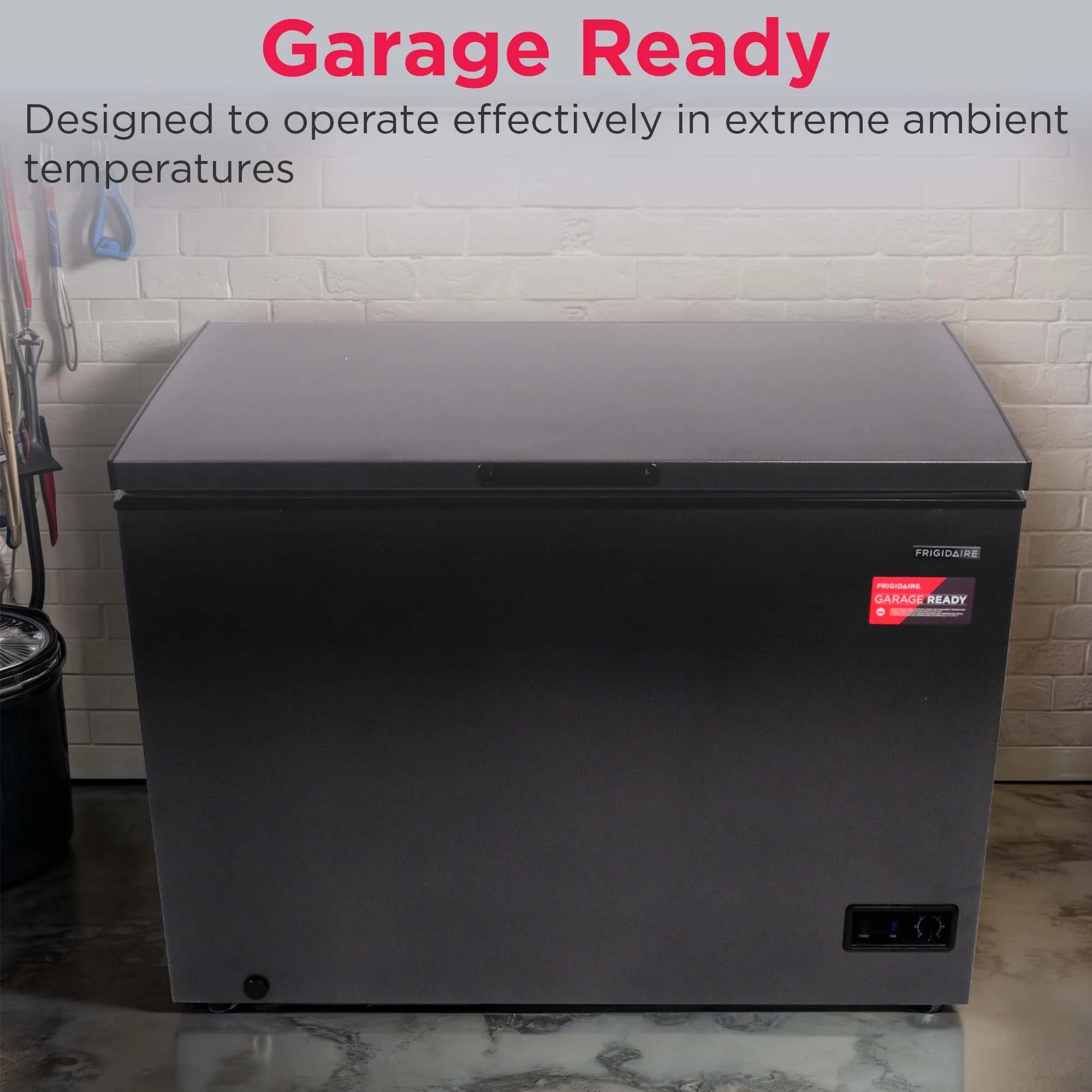 Frigidaire, 5.0 Cu. ft. Chest Freezer, Black Granite Design