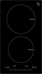 K&H 2 Burner 12 Inch Built-in Induction Electric Stove Top Ceramic Cooktop 120V 1800W INDV-1802-120