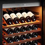 Ca'Lefort 24 inch 166-Bottle Wine Cooler Refrigerator???Freestanding/Built-In??? Dual Zone 3-Color LED Lighting ??? for Home, Bar & Office
