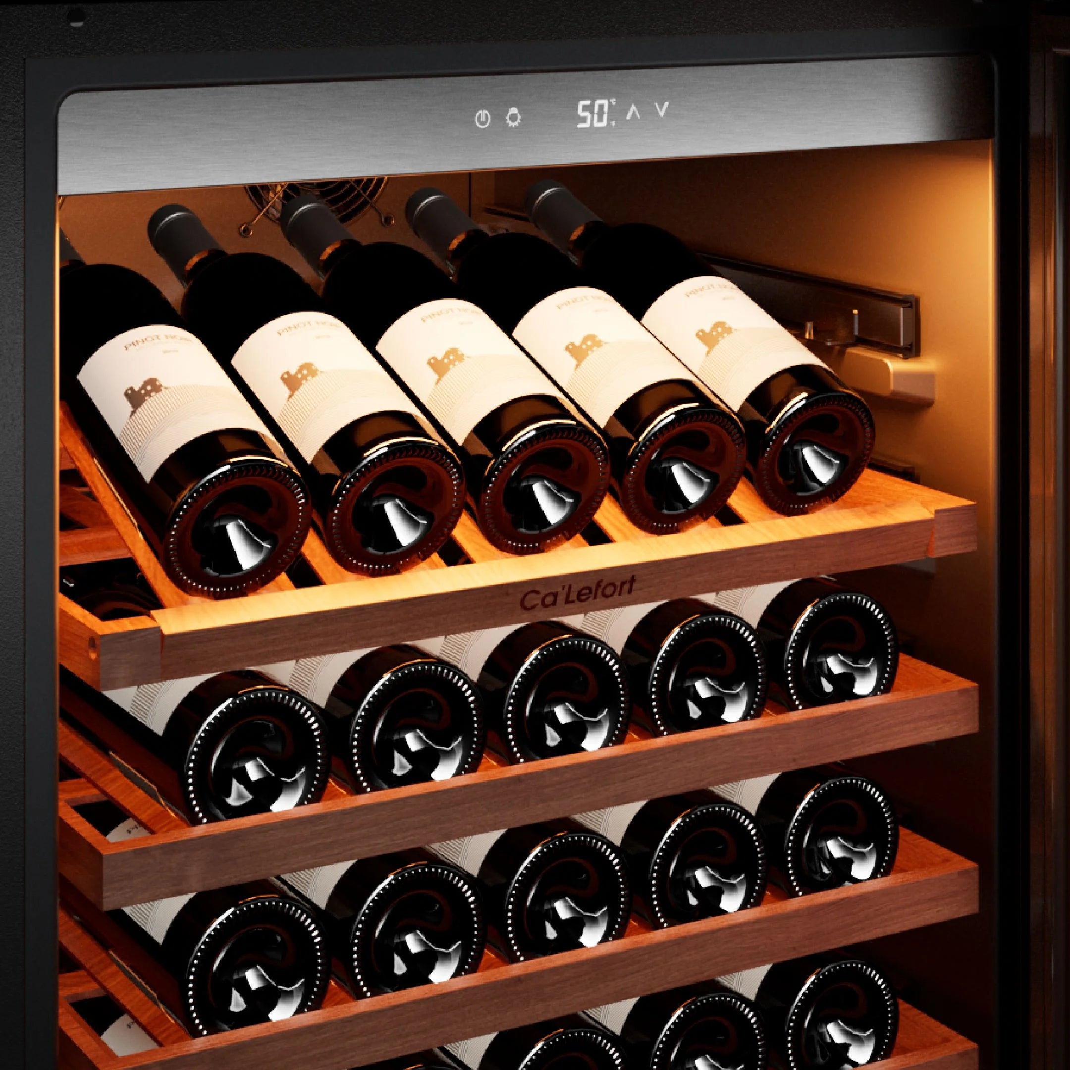 Ca'Lefort 24 inch 166-Bottle Wine Cooler Refrigerator???Freestanding/Built-In??? Dual Zone 3-Color LED Lighting ??? for Home, Bar & Office